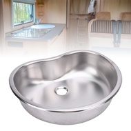Stainless Steel Bar Sink  Heatproof 15x12.48x3.94in RV Embedded Installation for Camping Vehicle