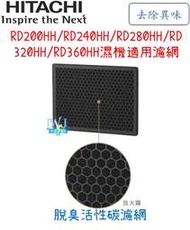 原廠公司貨【暐竣電器】HITACHI 日立 清淨型除濕機 脫臭活性碳濾網 RD-240HH、RD-360HH等適用