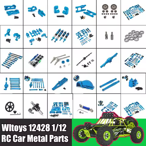 12428 Metal Upgrade Parts Wltoys 12427 12423 RC Car accessories Spare Rear Axle/arm/wavefront Box/ge
