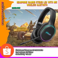 Wireless Bluetooth Headphones LED Stereo Gaming Headset with Mic