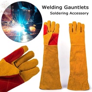 AMBU 60cm Welding Gauntlets Multifunctional Animal Handling BBQ Fire Resistant Works Gloves