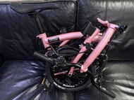 閑置99新 Mint BOB3  摺疊車 14吋輪 粉紅色 送全新改裝件  迷你Brompton  小 小布