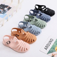 fyjhSummer Children Sandals Baby Girls Toddler Soft Non-slip Princess Shoes Kids Candy Jelly Beach Shoes Boys Casual Roman Slippers