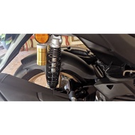 YAMAHA NVX155 (2021) V2 100% ORIGINAL MATT BLACK CARBON REAR HUGGER / FENDER INNER / FENDER COVER / 