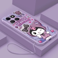 Honor X7C X6b X8b X6A X7B 5G Kuromi Matte Soft Case Cute Flexible Cover Lovely Sanrio Casing