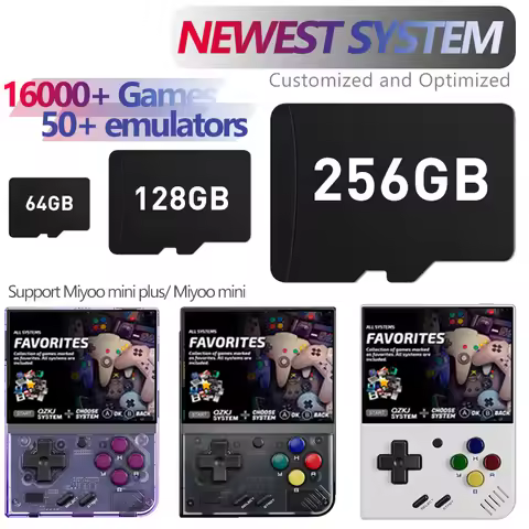 Miyoo Mini 256GB Newest Version System Card 16000+ games 50+ Emulators Customized and Optimized Syst