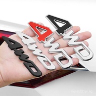 Car4X4Large Displacement Standard Numbers4wd End mark3D 3D Four-Wheel Drive Metal Car Sticker Letter