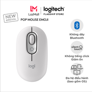 Chuột không dây bluetooth Logitech POP MOUSE - giảm ồn nút emoji tùy chỉnh kết nối 3 thiết bị