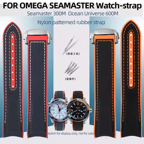 20mm 21mm 22mm Curved watch Strap For Omega Seamaster 300M Planet Ocean 600M Speedmaster 8900 Nylon 