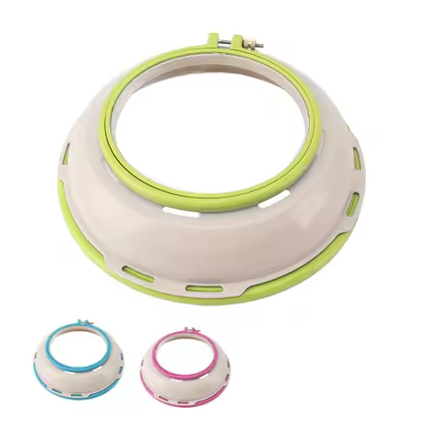 Embroidery Stand Hoop 16.5cm 25cm Double Sided Punch Needle Stand Hoop Frame for Cross Stitch Quilti