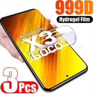 3Pcs HD Hydrogel Film For Xiaomi Poco F1 F2 F3 F4 M2 M3 M4 M5 M5s X2 X3 X4 C3 C40 Pro GT NFC 4G 5G N