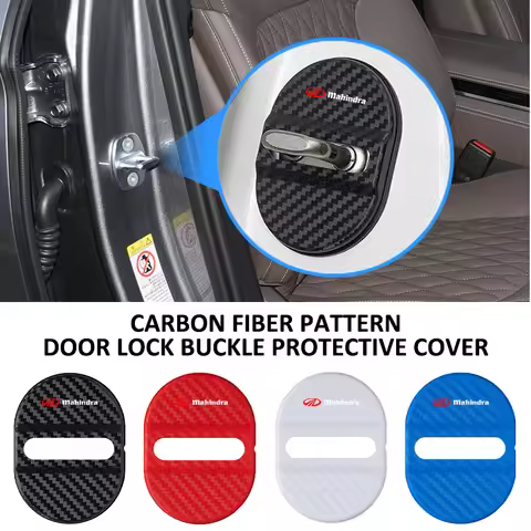 For Mahindra 4PCS Car Door Lock Cover Sticker Auto Accessories Bolero Thar KUV100‌ XUV700‌ XUV3XO Pi