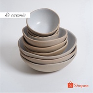 SUMMER.CERAMIC / Wind Bowl Ceramic distorted Ceramic Bowl. Rustic distorted ceramic bowl.