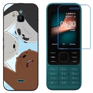 Bears For Nokia 6300 4G / Nokia 8000 4G Phone Cases Square Edge Silicone Case Cover With Nano Explosion-proof Membrane Protective Screen Soft Film