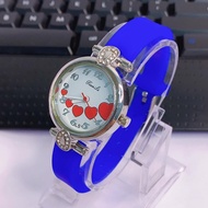 Jam Tangan Wanita Anak Remaja Desain Cantik Berbagai Varian Warna Versi Korea Import Strap Silikon