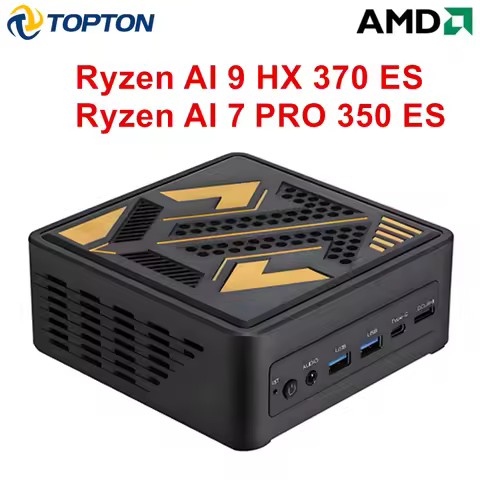 Topton Gaming Mini PC OCuLink AMD Ryzen AI 9 HX 370 ES AI 7 PRO 350 ES USB4 2x2.5G LAN 2xNVMe Deskto