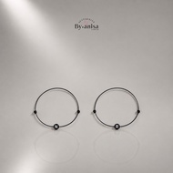 ROUND INITIAL BRACELET LETTER BRACELET/ BRACELET/ TALI BLACK INITIAL BRACELET/ WHITE INITIAL BRACELE