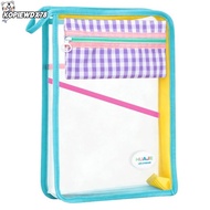 KOPIEWDX78JQ Tutoring Bag, A4 L-Shaped Tote File Bag, Durable Large Opening Large Capacity with Deta