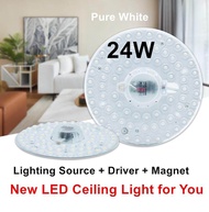 Angelila 12W 18W 24W 36W Round 220V PCB Board Lighting Source with Magnet + LED Driver, Replaceable LED Module Lighting Source Modified For Led Downlight Indoor LED Ceiling Light &amp; DIY Lamps