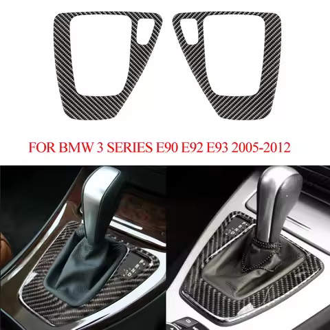 For BMW 3 series E90 E92 E93 2005-2012 Imitation carbon fiber pattern gear shift panel patch car acc