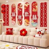 Wall sticker wall sticker Wedding KT Board Happy Word sticker Wedding Engagement Three-Dimensional H