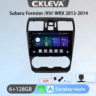 EKLEVA วิทยุติดรถยนต์แอนดรอยด์14นิ้วสำหรับ Subaru Forester /XV/ WRX 2012-2014 Carplay Auto Aux Wifi 