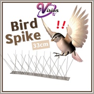 (1 PCS) 33cm Bird Spikes Repellent Mat Stainless Steel Animal Repeller Chase Birds Device Dashboard 