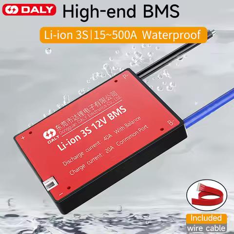 DALY 3S 12V Li-ion BMS 3S 11.1V 15A 20A 30A 40A 50A 60A 80A 100A 18650 Lithium BMS Balanced Charging