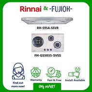 FH-GS5035SVSS &amp; RH-S95A-SSVR FUJIOH S/STEEL HOB with RINNAI SLIM HOOD