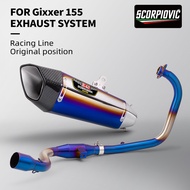Motorcycle Exhaust System Escape For GIXXER155 GSX150F SF155 gixxer155 moto Front Link Header Pipe C