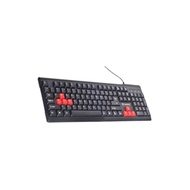 NUBWO  USB Keyboard (NK-15 QUIET) Black/Red - A0102943 