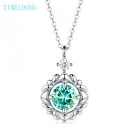 Pass Test 3EX VVS1 D Round Cut 6.5 M Real Moissanite Lake Blue Diamond Gems Pendant Necklace 925 Ste