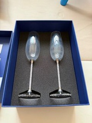 Swarovski 水晶香檳杯一對