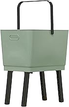 Kokubo KL-213 Laundry Hamper with Foot, Green, Height 21.7 inches (55 cm), Made in Japan, Can Be Use