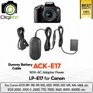 Battery ACK-E17 Dummy Battery Cable สำหรับ ใช้แทน Canon Battery LP-E17