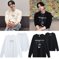Kpop 2PM LEEJUNHO MidnightSun Round Neck Cotton Long T Short Sleeve Casual Hip Hop Top Man/Women Cou