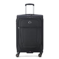 DELSEY Paris Helium DLX Softside Expandable Luggage with Spinner Wheels, Black, Checked-Medium 25 Inch