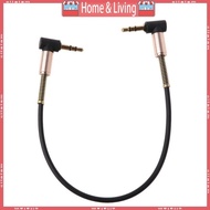 ci Car Aux Cord 24cm Dual 90 Degree Bending 3 5 mm to 3 5mm Male Jack  Cable