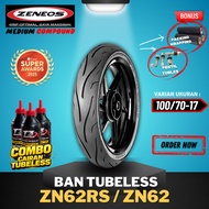 . ZENEOS ZN62RS TIRES ZN62/ Ring 17 100/70-17 ZENEOS TUBELESS TIRES Ring 17 MOTORCYCLE TIRES Ring 17