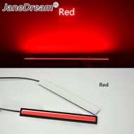 JaneDream สีแดง 1 ชิ้น 17 เซนติเมตรรถซัง LED ไฟ DRL ตัดหมอกขับรถโคมไฟกันน้ำ DC12V