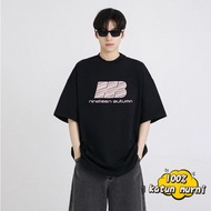 Kaos Fashion Musim Panas dengan Desain Kreatif Logo & Teks, Desain High - End Amerika Ins, Oversize,