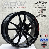AOW MF10 | 18x8.5JJ 5x112/114.3 ET 35 | MATT BLACK
