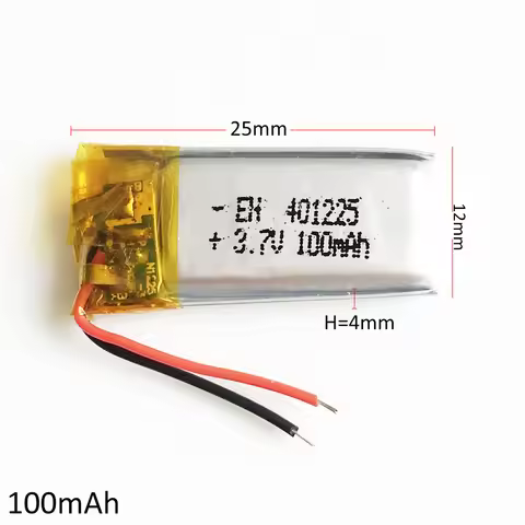 3.7V 100mAh Lithium Polymer Lipo Rechargeable Battery 401225 For MP3 Bluetooth Smart Watch MID Heads