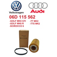 06D115562 GENUINE OIL FILTER AUDI VW VOLKSWAGEN GOLF MK5 GTI MK6R SCIROCCO R EA112 2.0T 06D 115 562