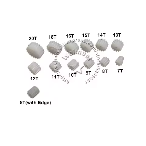 10x 7/8/9/10/11/12/13/14/15/16/18/20 Teeth 0.5 Module 2.0mm Hole Spindle Plastic Gear Motor Main Sha