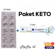 Paket Ketoconazole Salep & Tablet) Gatal Paling Ampuh / Salep Gatal Kulit Jamur Ampuh / Obat Salep G