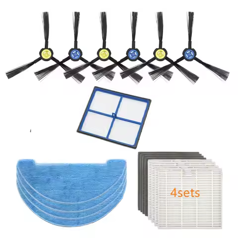 Vacuum Cleaner Side Brush HEPA Filter Mop Cloth for Ilife V8 Pro V8s V8 Plus V80 Max Robot Vacuum Cl