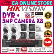 HIK HIKVISION 5MP 8-CHANNEL CCTV Ultra HD 1920P 5.0MP 8CH DVR + Camera Package SET P2P View phone su