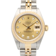 [二手]ROLEXDatejust 10 鑽腕錶，K 序號，79173G CH/NP，18K（黃金）不鏽鋼，女錶。