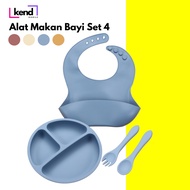 Kendmobile 1 Set of 4 pcs Children's Cutlery Silicone Material Baby Eating Utensils Baby Eating Uten